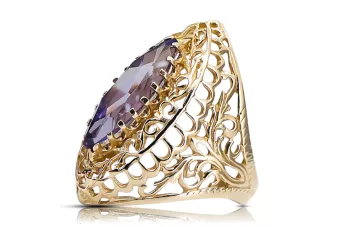 Vintage craft  Alexandrit 14k žlté zlato vrc090y